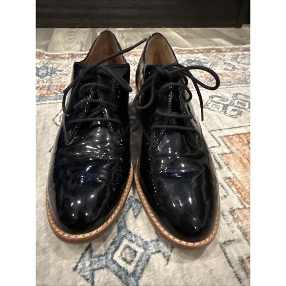 louise et cie shoes Oxfords Black Shinny Patten Leather Size 5.5 - Picture 3 of 10